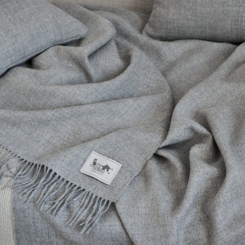 Pled z alpaki classic | 100% baby alpaca | SREBRNY