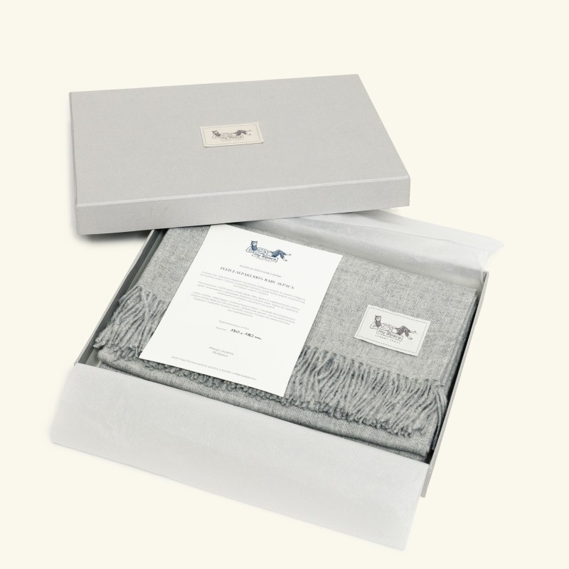 Pled z alpaki classic | 100% baby alpaca | SREBRNY