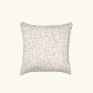 Poduszka baby alpaca z bawełną organiczną | wzór gładki | NATURALNY SREBRNY