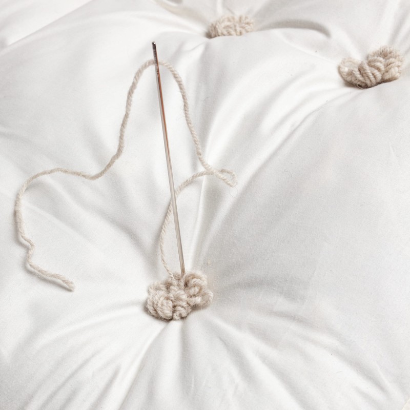 Duży materac dla psa ręcznie szyty | wypełniony 100% alpaką