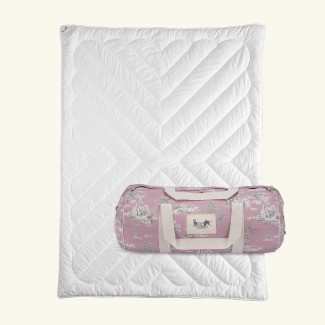 Kołdra z alpaki JUNIOR | Toile De MyAlpaca Pink