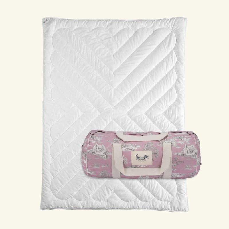 1. Kołdra z alpaki JUNIOR | Toile De MyAlpaca Pink