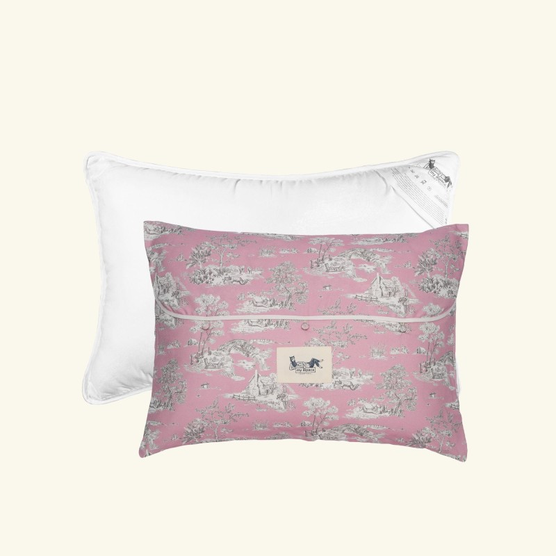 1. Poduszka z alpaki JUNIOR niska | Toile de MyAlpaca Pink