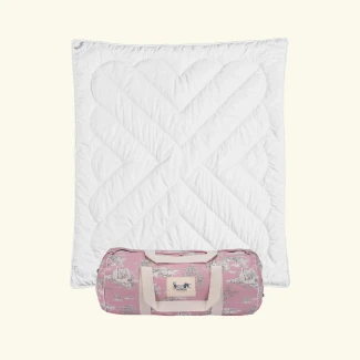 Kołderka dla dziecka z alpaki | Toile de MyAlpaca Pink
