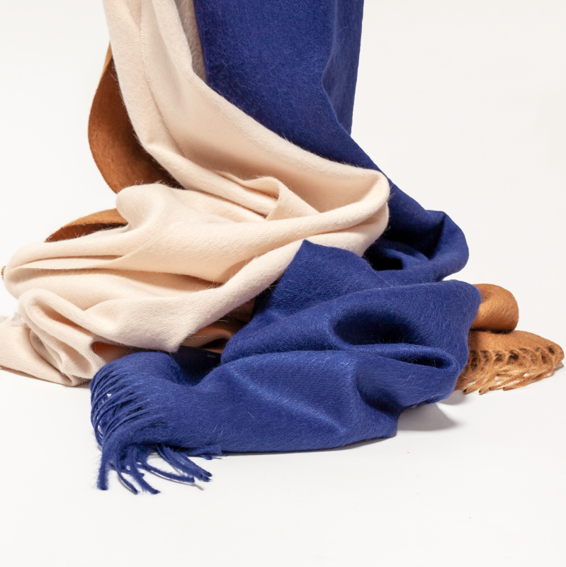 4. Szal Suri baby alpaca | COBALT