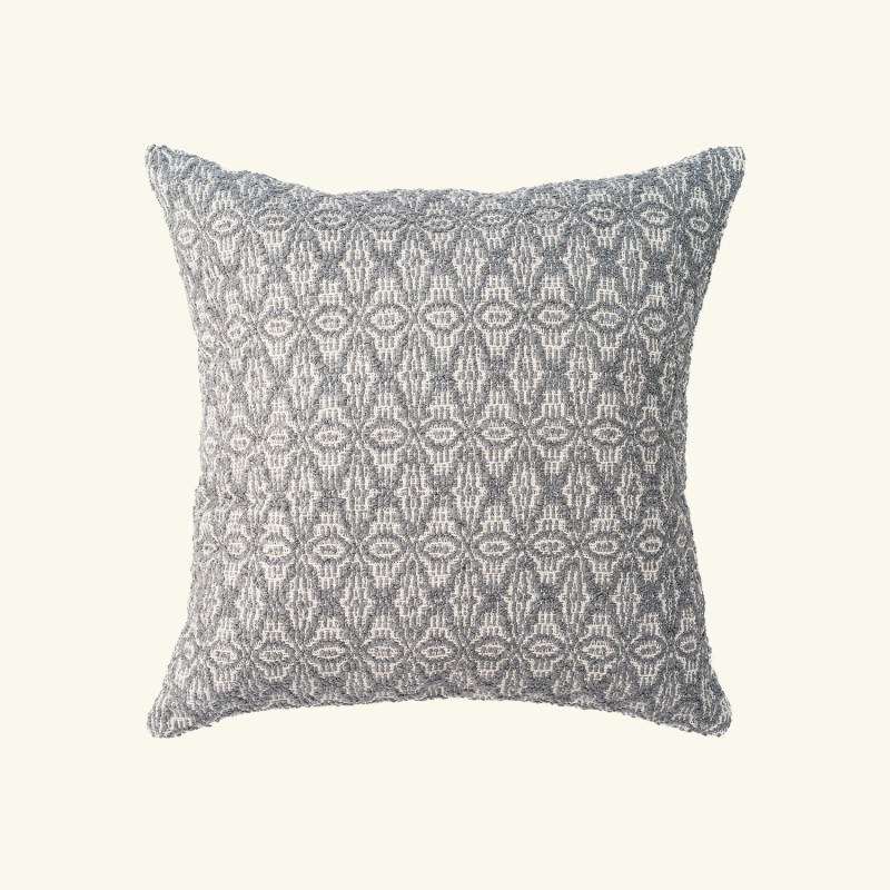 Poduszka ręcznie tkana | Baby Alpaca i bawełna | SZARA