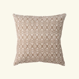 Poduszka ręcznie tkana | Baby Alpaca i bawełna | BEŻOWA