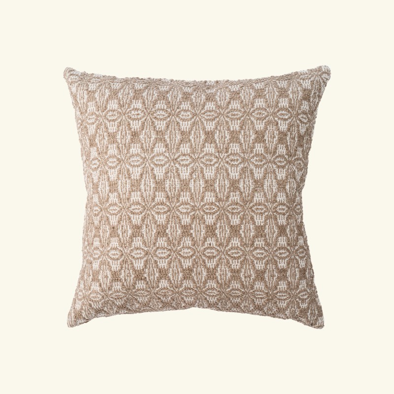 Poduszka ręcznie tkana | Baby Alpaca i bawełna | BEŻOWA