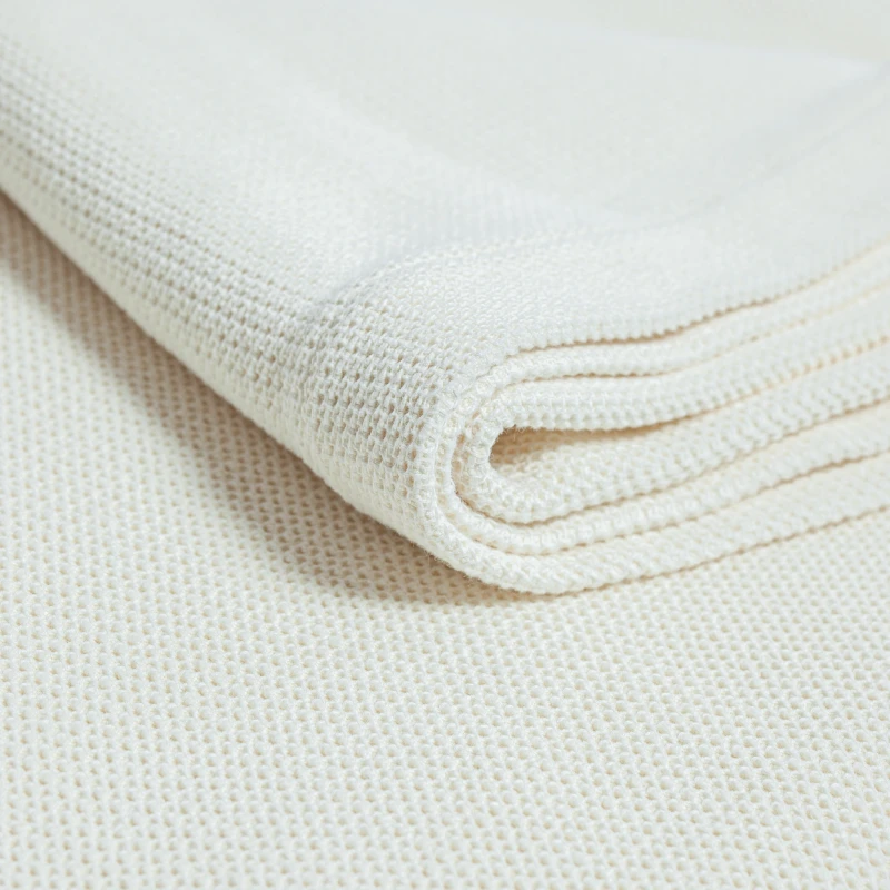 Narzuta tkana z bawełny stonewashed | VANILLA