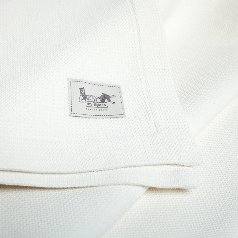 Narzuta tkana z bawełny stonewashed | VANILLA