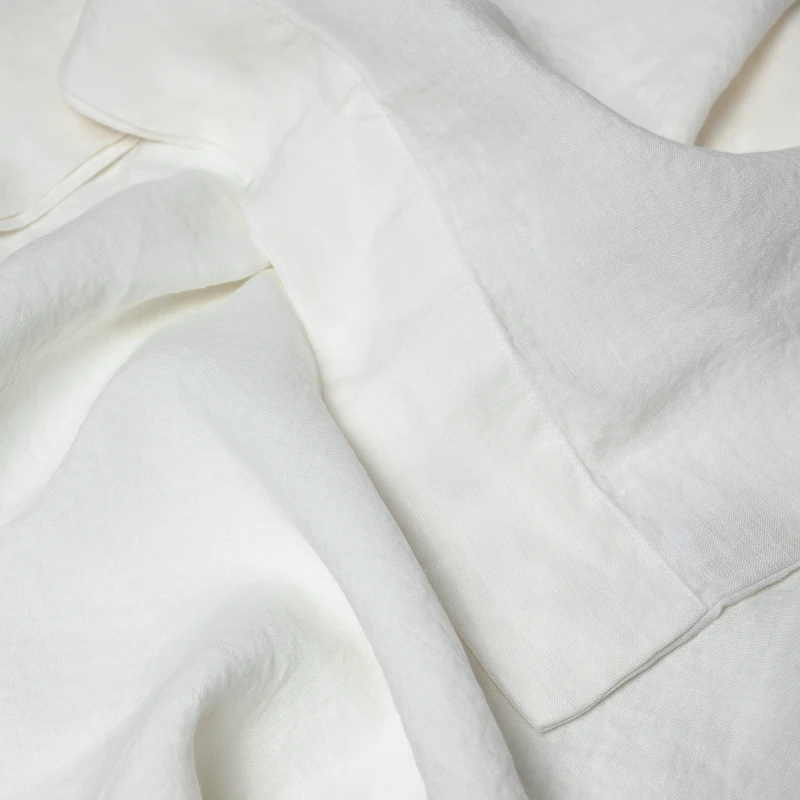 Tkanina poszwy na kołdrę 100% len | KREMOWA VANILLA CLOUD