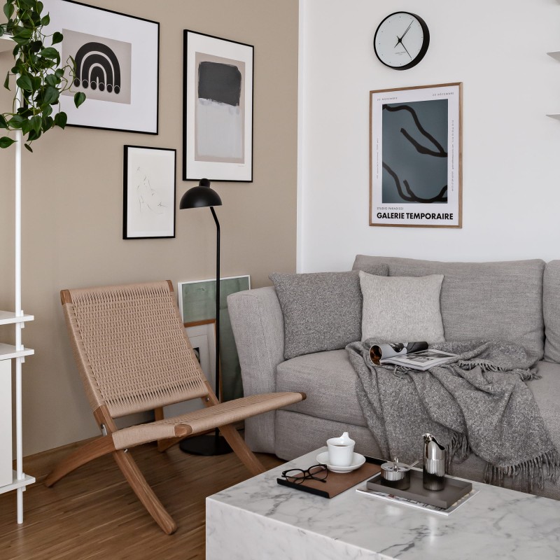 Poduszka baby alpaca z bawełną organiczną | wzór gładki | NATURALNY SREBRNY