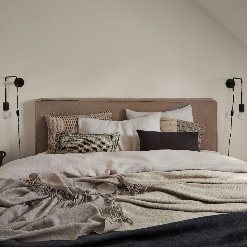 Pled baby alpaca i bawełna organiczna - naturalny szary